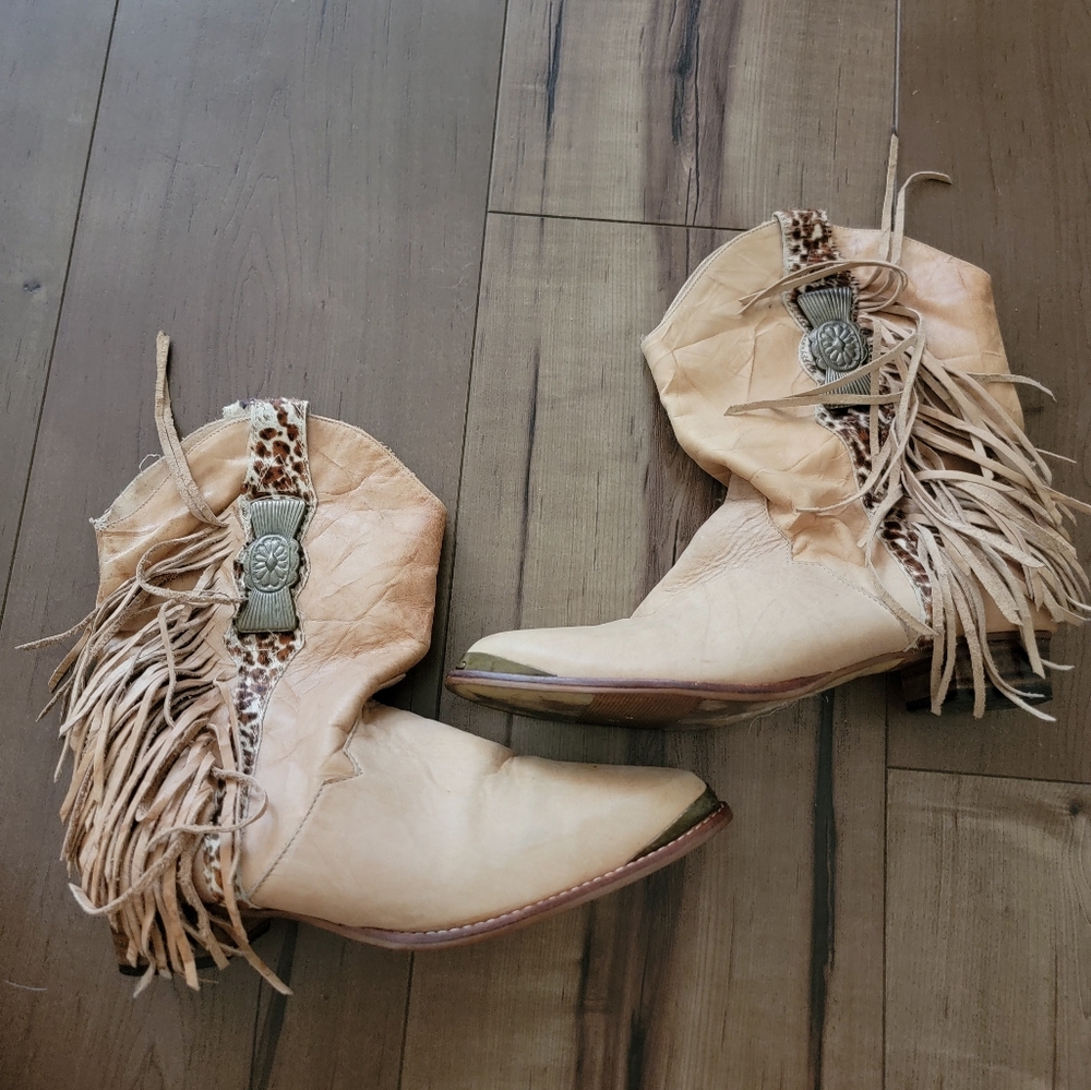 Vintage Leather Western Boots | Size 7.5